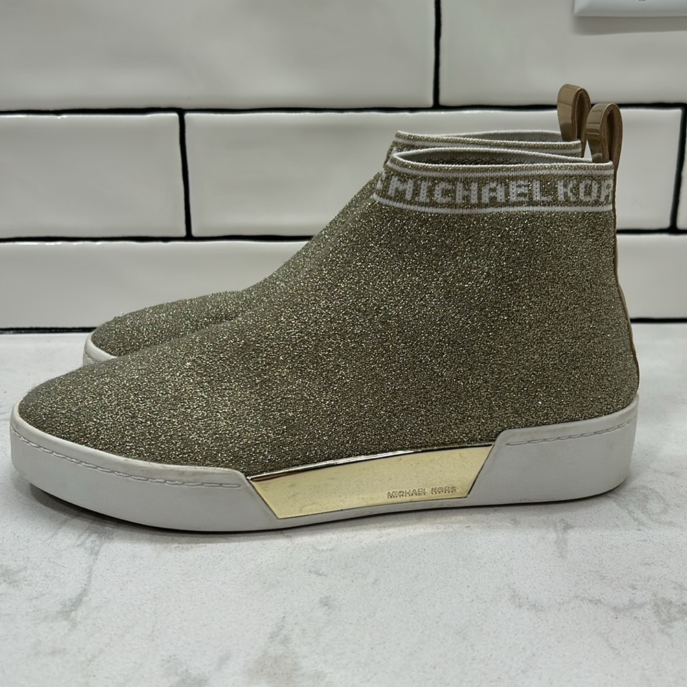 MICHAEL KORS GROVER Slip-On Sneakers Metallic Size: 7 - Picture 16 of 16